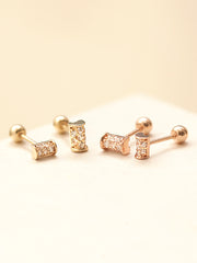 14K Gold Mini Hammer Cartilage Earring 20G18G16G