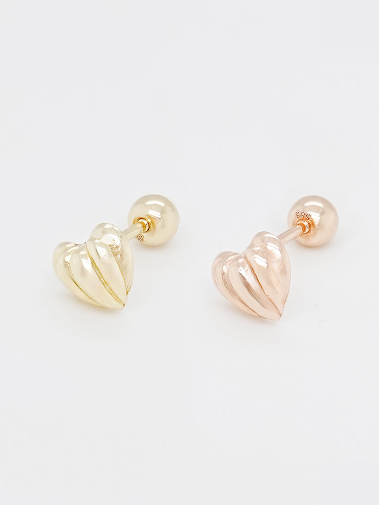 14K Solid Gold Lovely Volume Cartilage Earring 20G