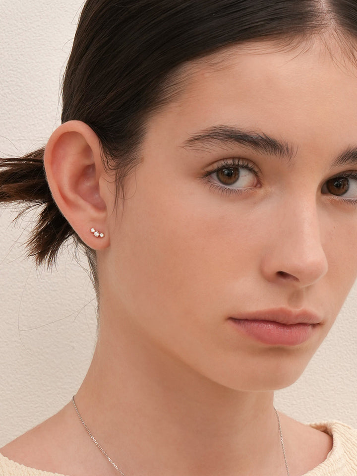 14K Solid Gold Lab Diamond Twinkle Crown Cartilage Earring 20G18G16G