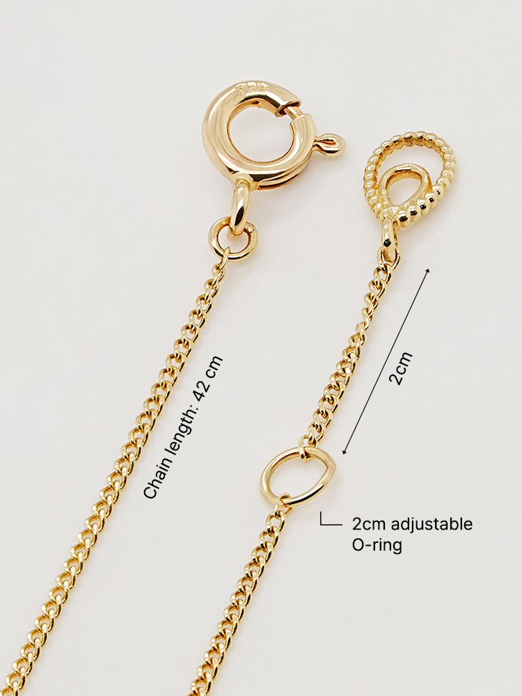 14K 18K Solid Gold Glitter Oval Diamond Necklace