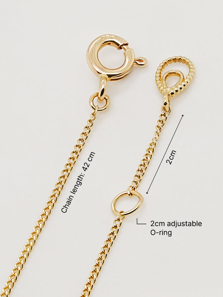 14K 18K Solid Gold Glitter Oval Diamond Necklace