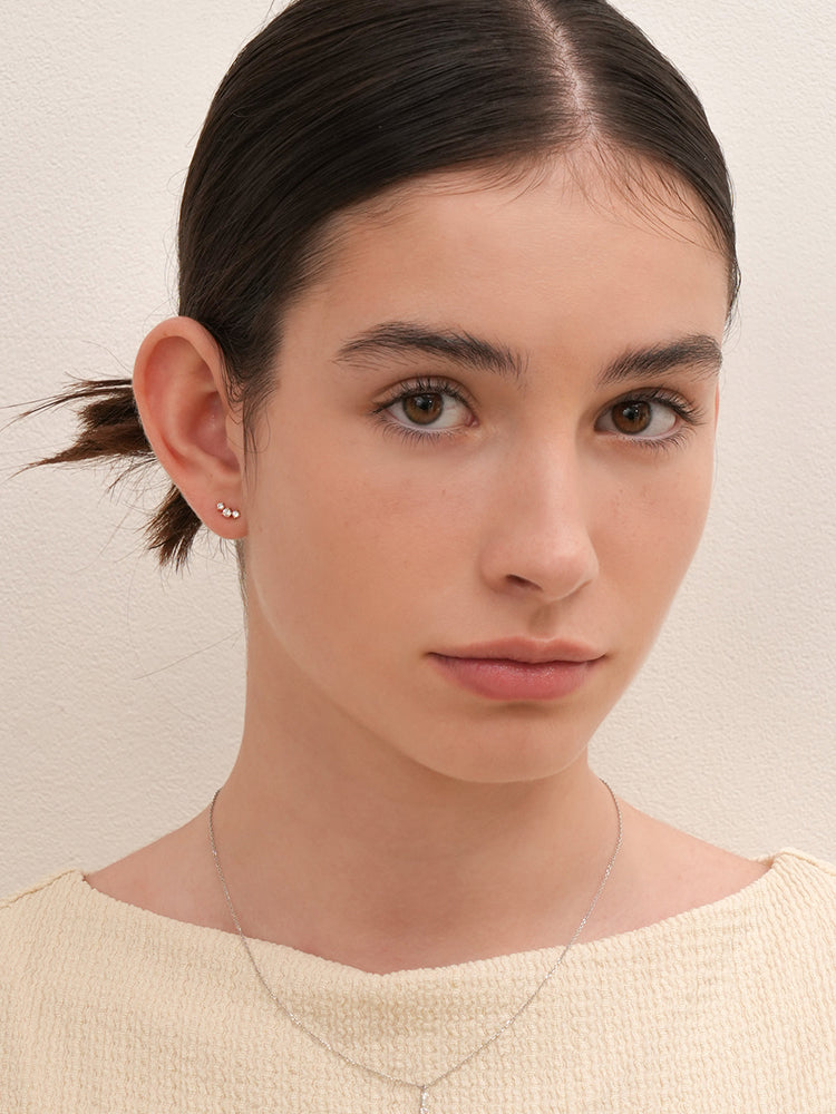 14K Solid Gold Lab Diamond Twinkle Crown Internally Threaded Labret Piercing 20G