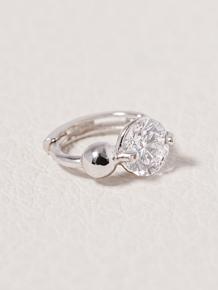 14K 18K Solid Gold Lab Diamond Mini Rediant Cartilage Hoop Earring