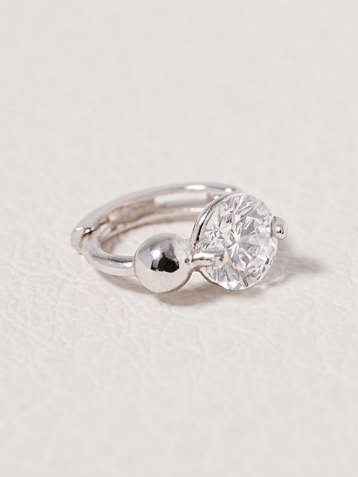 14K 18K Solid Gold Lab Diamond Mini Rediant Cartilage Hoop Earring