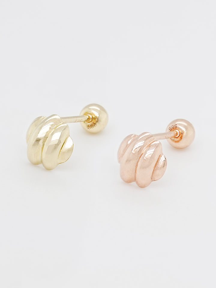 14K Solid Gold Lovely Volume Cartilage Earring 20G