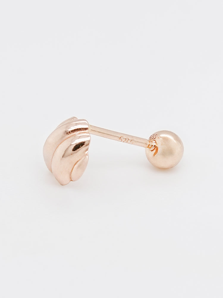 14K Solid Gold Lovely Volume Cartilage Earring 20G