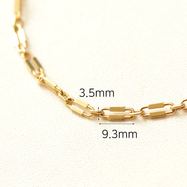 14K Gold Clip Lock Chain Bracelet Anklet