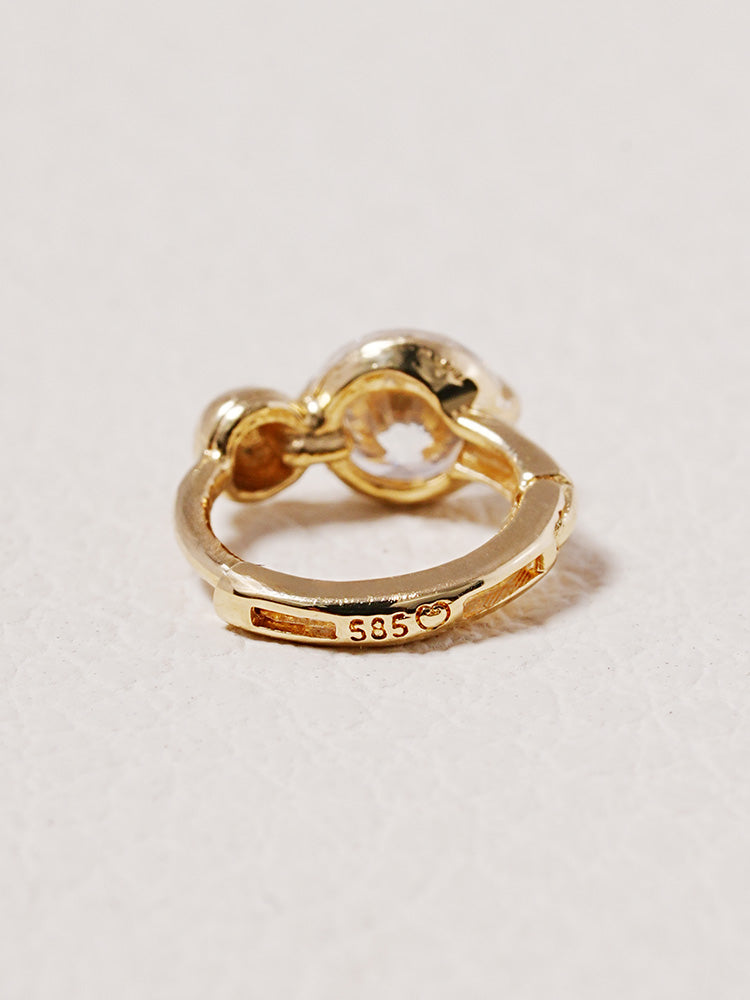 14K 18K Solid Gold Lab Diamond Mini Rediant Cartilage Hoop Earring