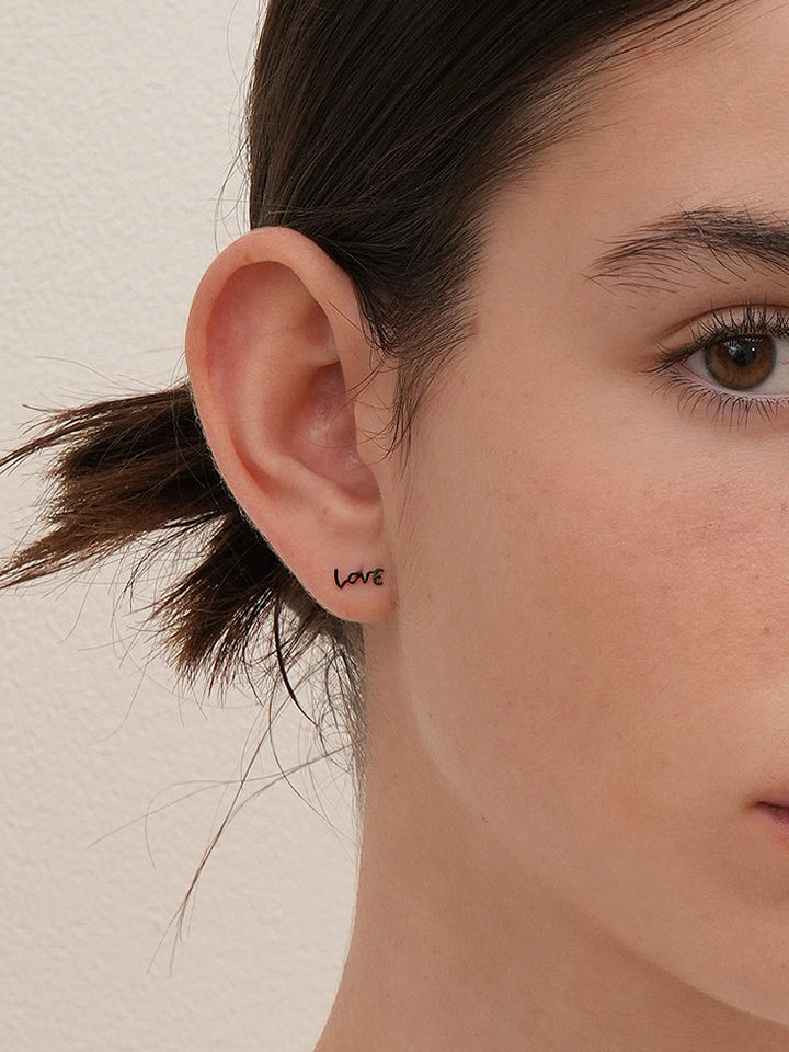 14K Gold Lettering Tattoo Cartilage Earring 18G16G