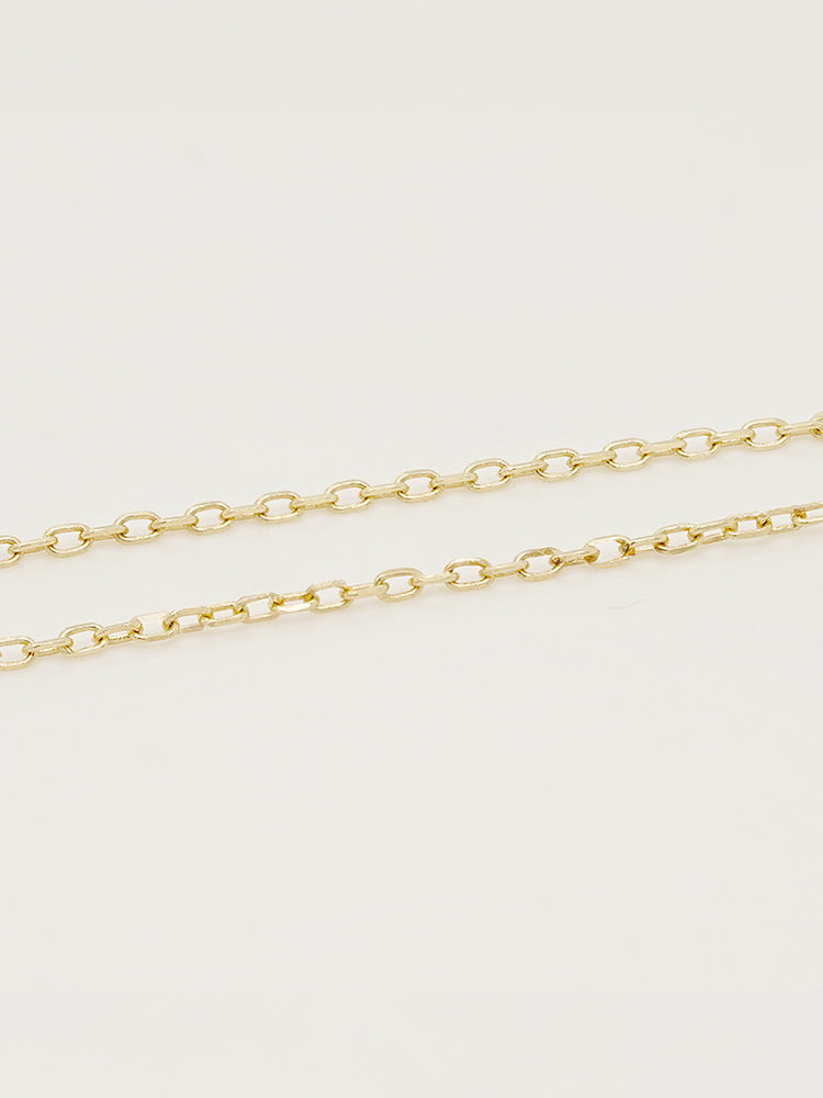 14K Saint Drop Cross Bracelet