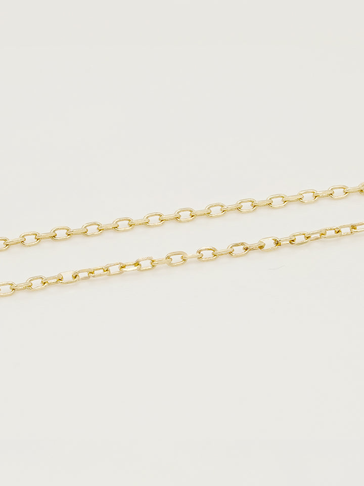 14K Saint Drop Cross Bracelet