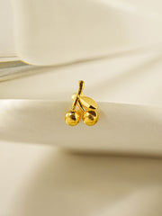 24K Gold Sweet Cherry Cartilage Earring 20G