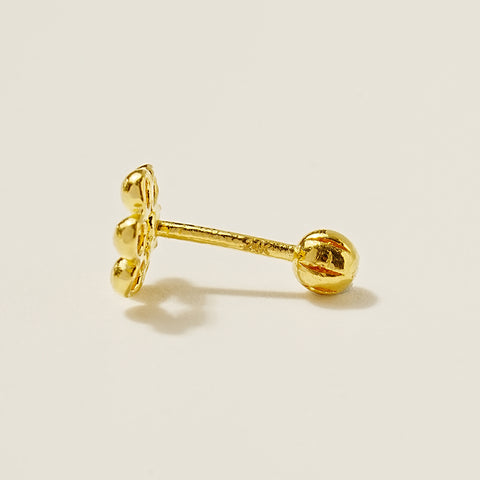 24K Gold Chewy Dount Cartilage Earring 20G