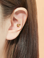 24K Gold Cutting Butterfly Cartilage Earring 20G