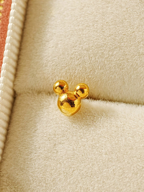 24K Gold Roundy Mouse Cartilage Earring 20G