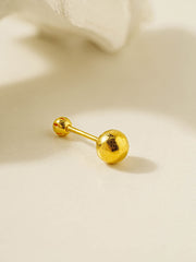 24K Gold Simple Ball Cartilage Earring 20G