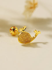 24K Gold Dive Whale Cartilage Earring 20G