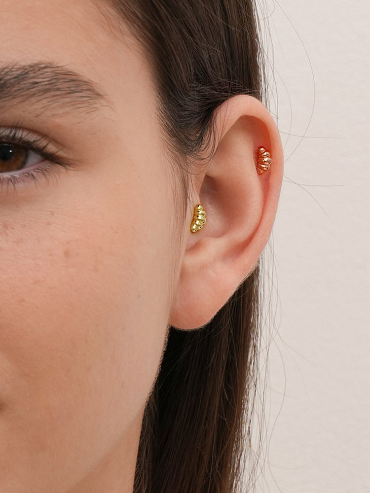 14K Solid Gold Lovely Volume Cartilage Earring 20G