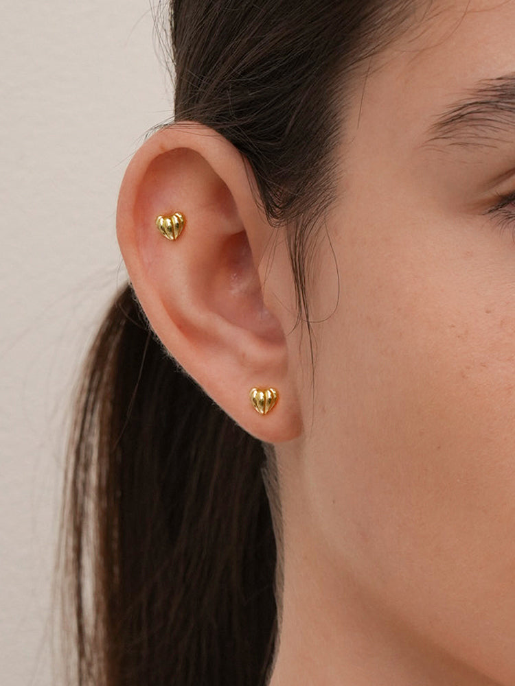 14K Solid Gold Lovely Volume Cartilage Earring 20G