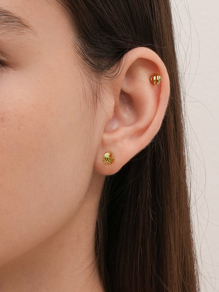 14K Solid Gold Lovely Volume Cartilage Earring 20G