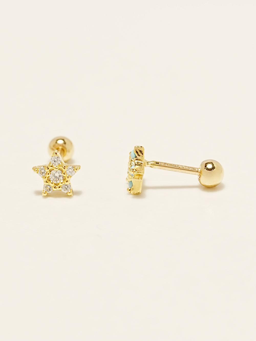 14KGF Colorful Magic Flower Earring 20G