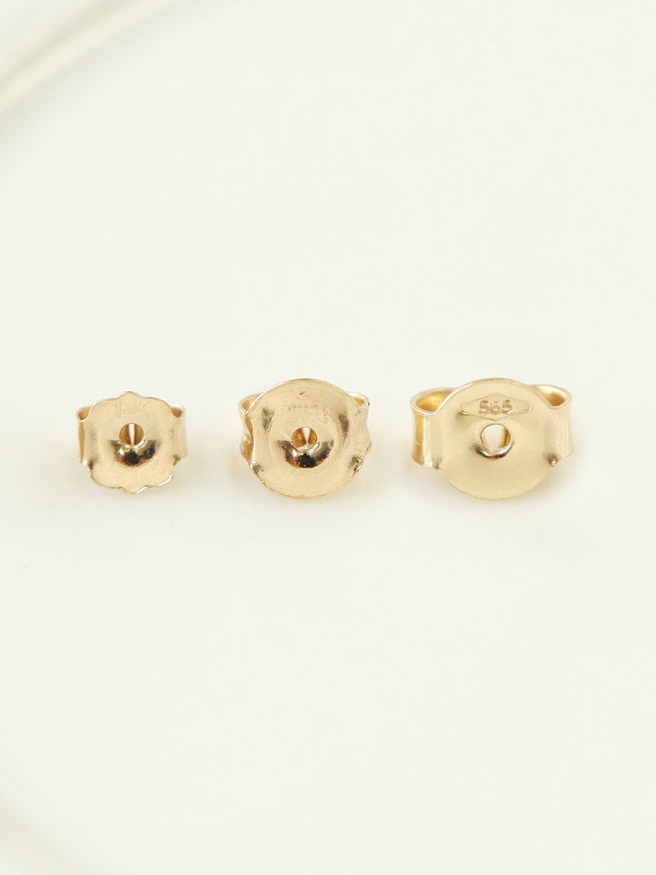 14K Gold Earring Butterfly Back S,M,L