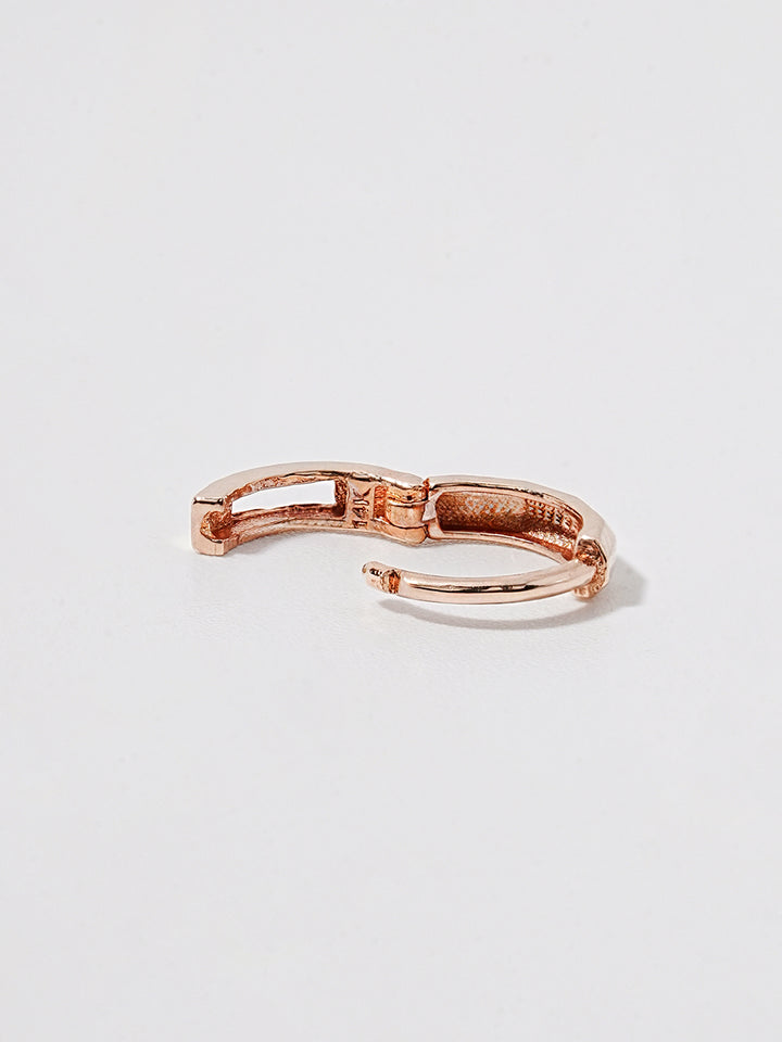 14K Solid Gold Mini Layered Cartilage Hoop Earring
