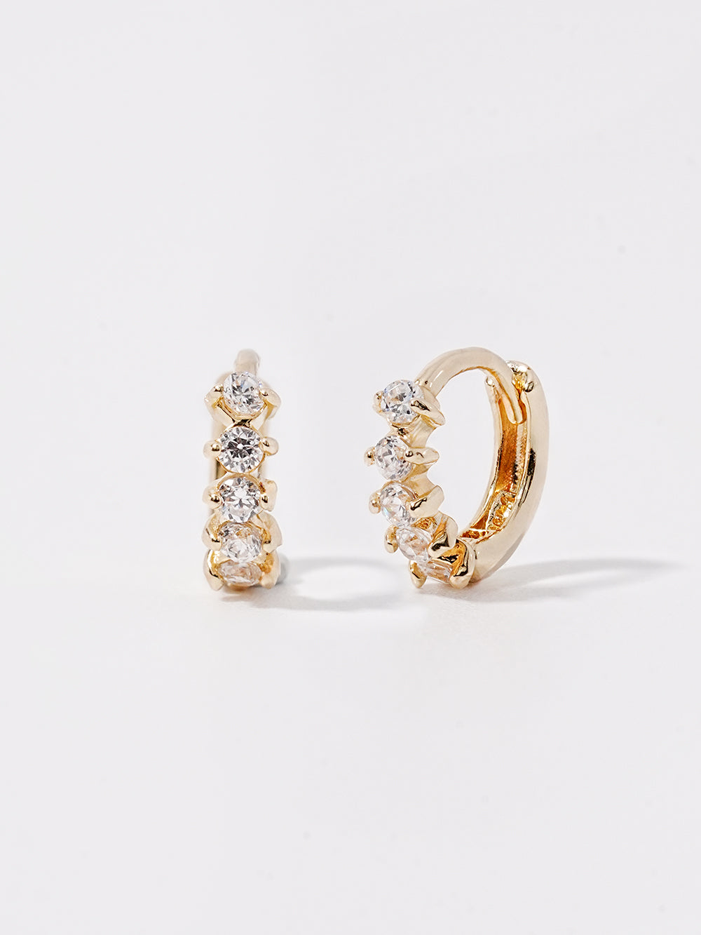 14K Solid Gold Mini Layered Cartilage Hoop Earring