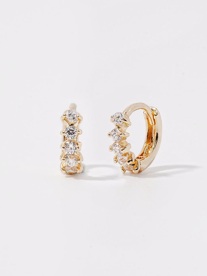 14K Solid Gold Mini Layered Cartilage Hoop Earring