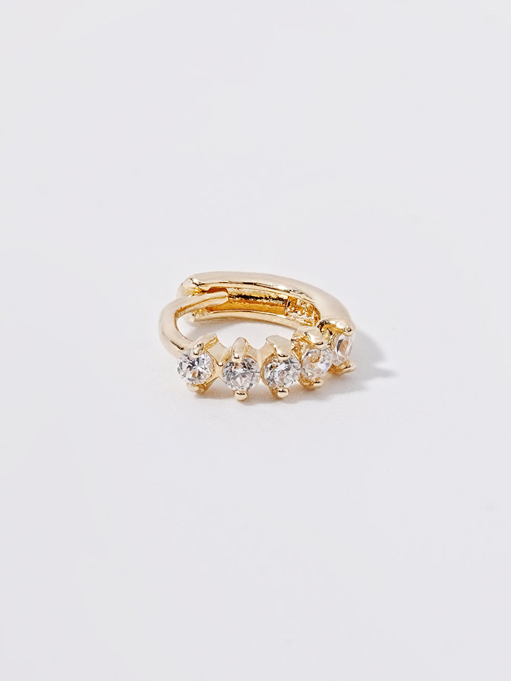 14K Solid Gold Mini Layered Cartilage Hoop Earring