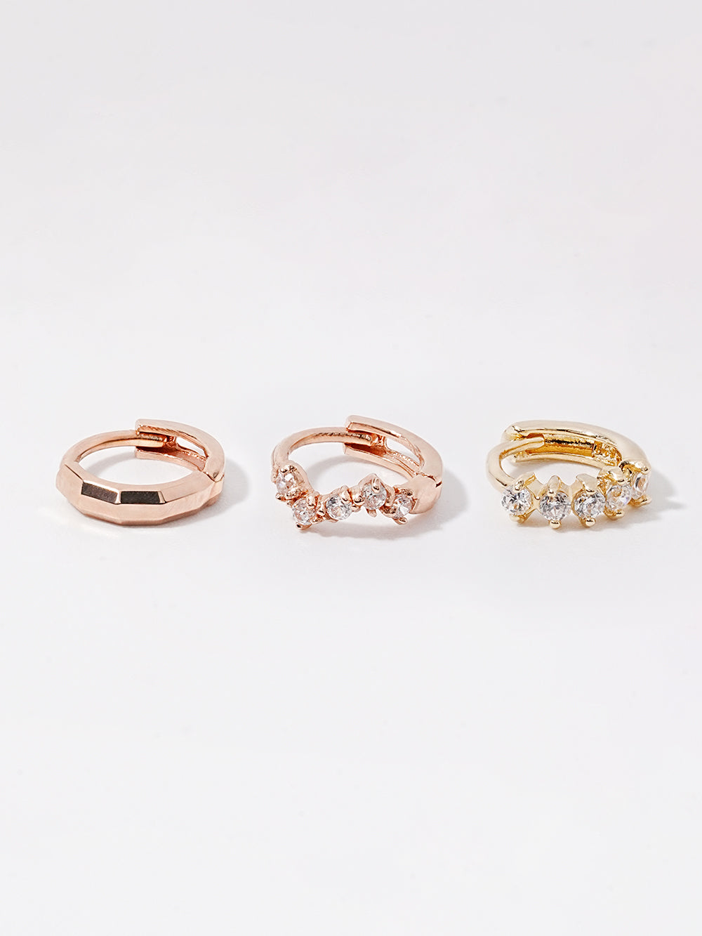 14K Solid Gold Mini Layered Cartilage Hoop Earring