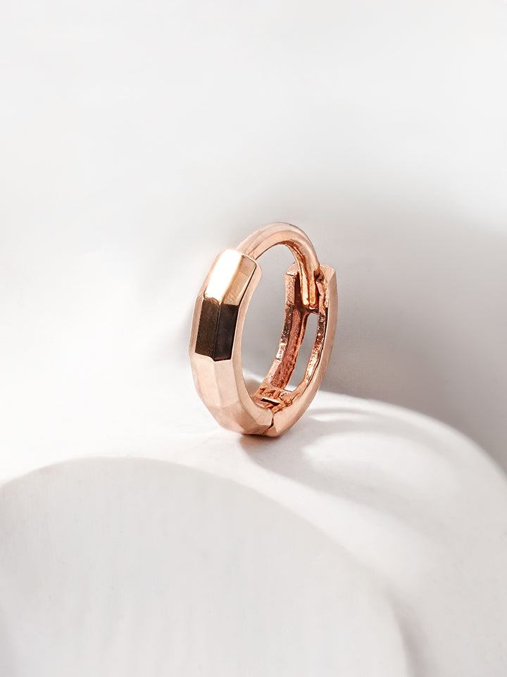 14K Solid Gold Mini Layered Cartilage Hoop Earring