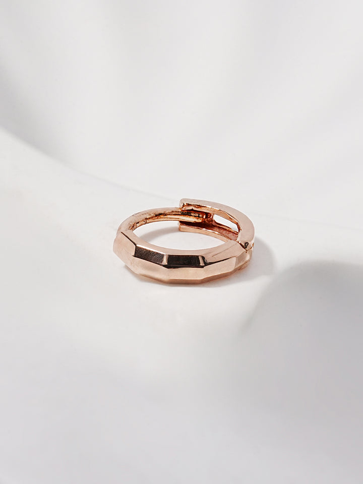 14K Solid Gold Mini Layered Cartilage Hoop Earring