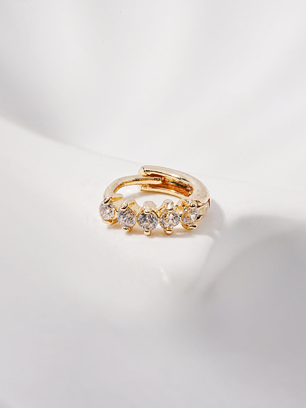 14K Solid Gold Mini Layered Cartilage Hoop Earring