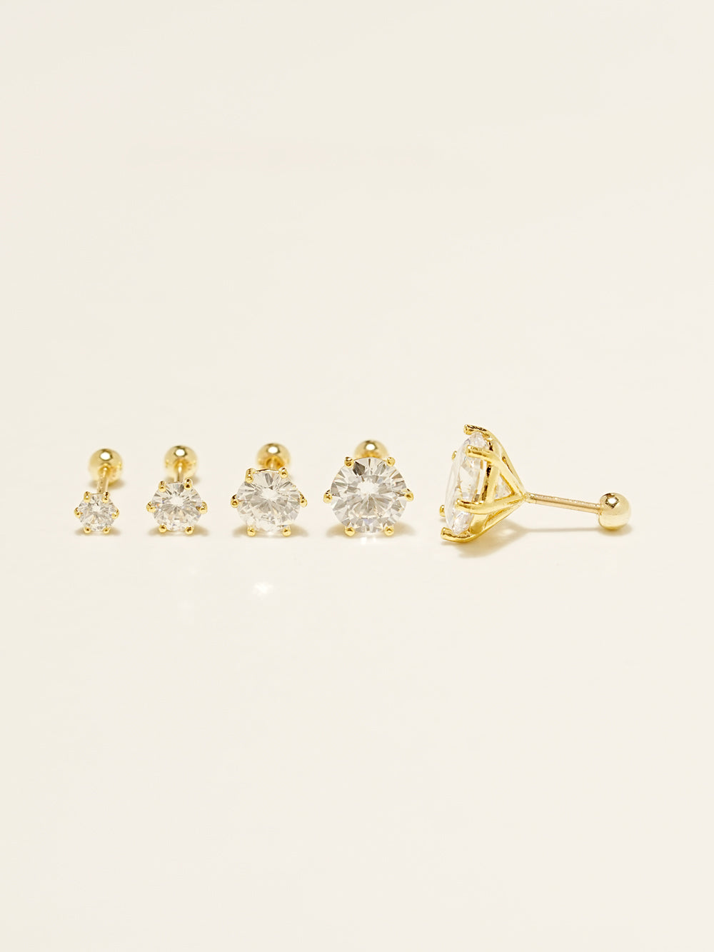 14KGF Basic Cubic Earring 20G
