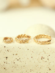14K Gold Chain Conch Hoop Earring