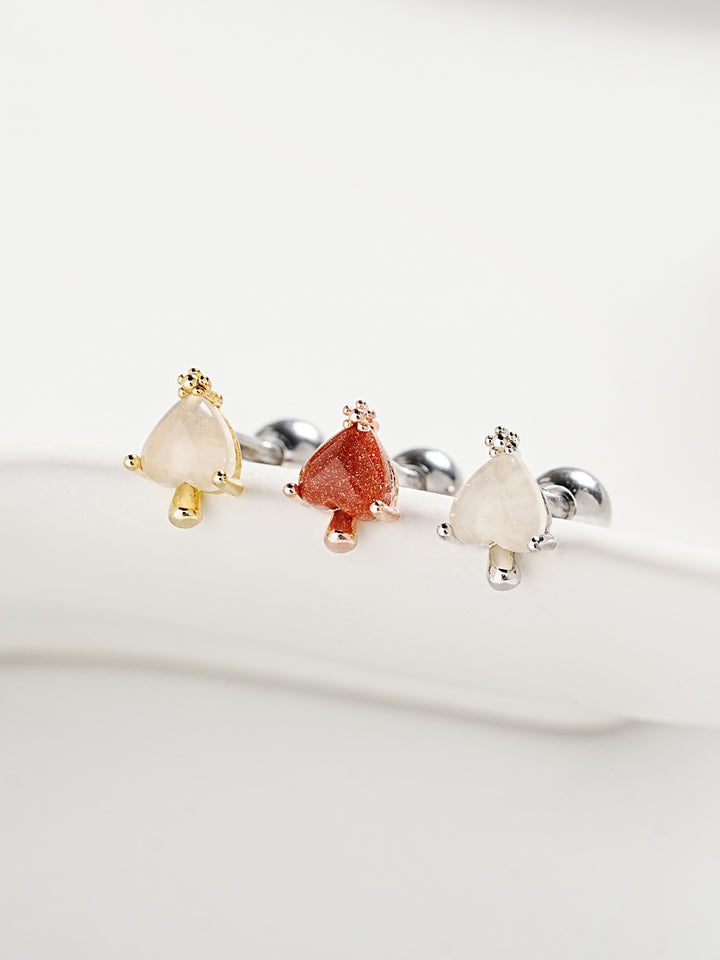 Aurora Heart Cartilage Ear Piercing 18G16G