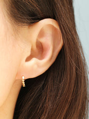 14K Gold Twist Conch Hoop Earring