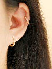 14K Gold Daily Volume Cartilage Hoop Earring