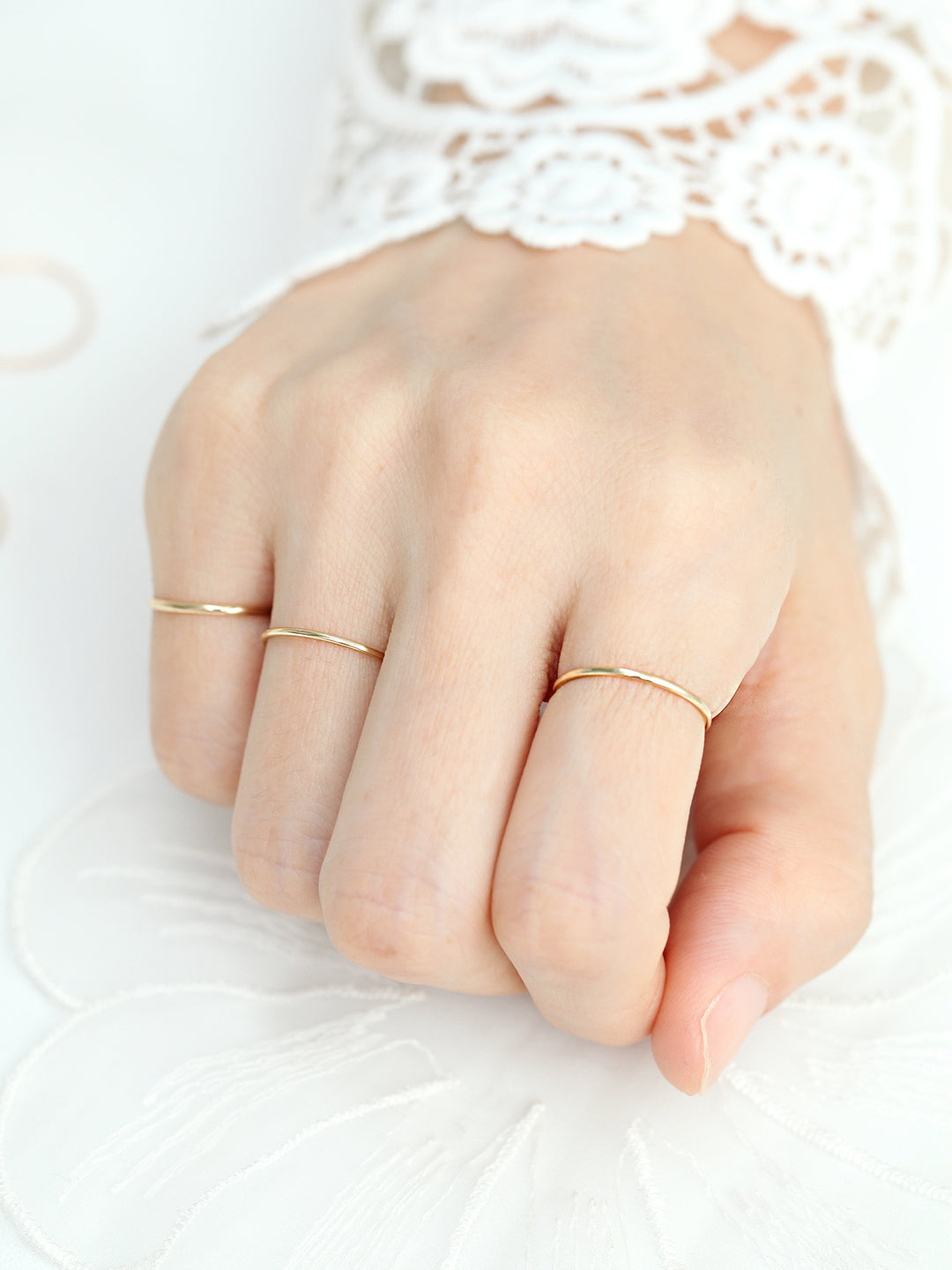 14K Gold Layered DIa Cutting Thin Ring
