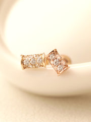 14K Gold Mini Hammer Cartilage Earring 20G18G16G