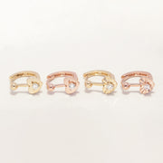 14K 18K Ball Heart Cartilage Hoop Earring