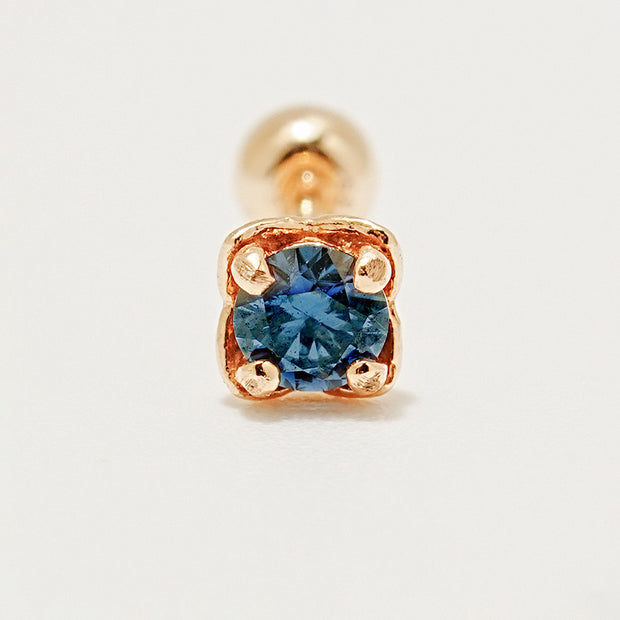14K Gold Moissanite Kare Cartilage Earring 20G18G16G