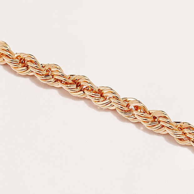 14K Gold Rope Chain Anklet Bracelet