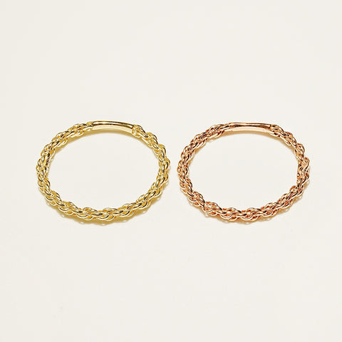 14K 18K Twist Chain Ring