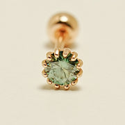 14K Gold Shining Moissanite Cartilage Earring 20G18G16G
