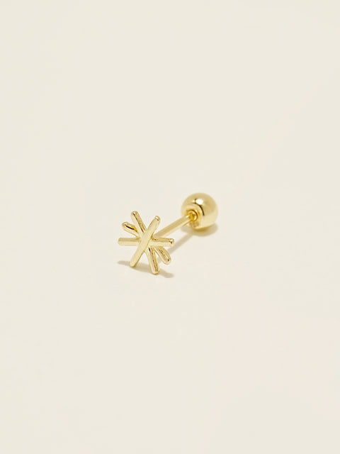 14K Gold Swing Snow Cartilage Earring 20G
