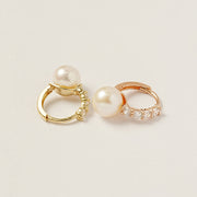 14K 18K Tiffany Waterfresh Pearl Cartilage Hoop Earring