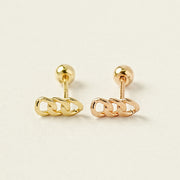 14K Gold Simple Chain Cartilage Earring 20G