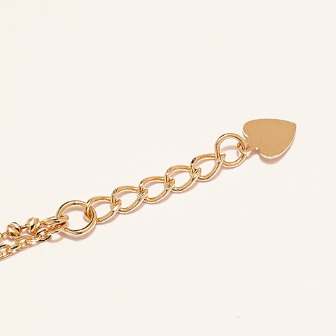 14K 18K Gold Cutting Ball Two Layered Bracelet